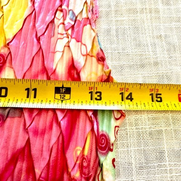 Vintage NICOLA Crinkle Sleeveless Top Pink Disco Retro - Picture 6 of 12